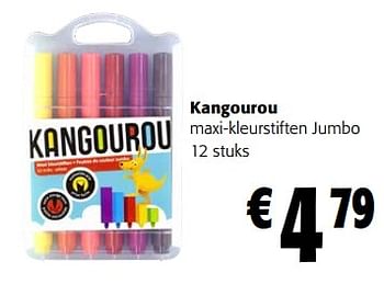 Promoties Kangourou maxi-kleurstiften jumbo - Kangourou - Geldig van 31/01/2024 tot 13/02/2024 bij Colruyt