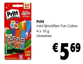 Promoties Pritt mini-lijmstiften fun colors - Pritt - Geldig van 31/01/2024 tot 13/02/2024 bij Colruyt