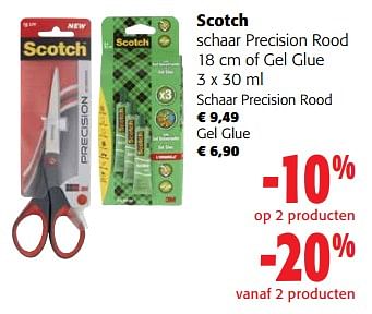 Promoties Scotch schaar precision rood of gel glue - Scotch - Geldig van 31/01/2024 tot 13/02/2024 bij Colruyt