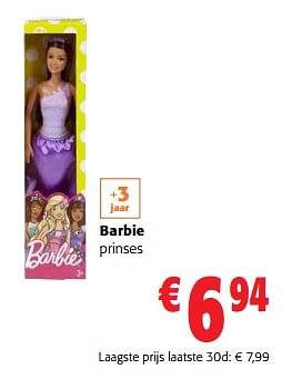 Promoties Barbie prinses - Mattel - Geldig van 31/01/2024 tot 13/02/2024 bij Colruyt