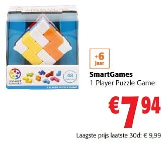 Promoties Smartgames 1 player puzzle game - Smart Games - Geldig van 31/01/2024 tot 13/02/2024 bij Colruyt