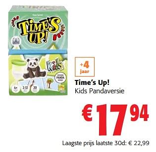 Promoties Time’s up! kids pandaversie - Asmodee - Geldig van 31/01/2024 tot 13/02/2024 bij Colruyt