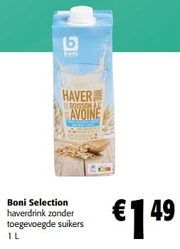 Promoties Boni selection haverdrink zonder toegevoegde suikers - Boni - Geldig van 31/01/2024 tot 13/02/2024 bij Colruyt