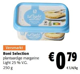 Promoties Boni selection plantaardige margarine light - Boni - Geldig van 31/01/2024 tot 13/02/2024 bij Colruyt