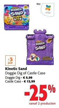 Promoties Kinetic sand doggie dig of castle case - Kinetic Sand - Geldig van 31/01/2024 tot 13/02/2024 bij Colruyt