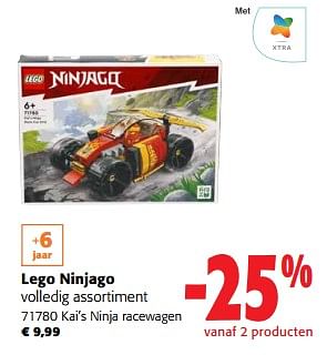 Promoties Lego ninjago 71780 kai’s ninja racewagen - Lego - Geldig van 31/01/2024 tot 13/02/2024 bij Colruyt