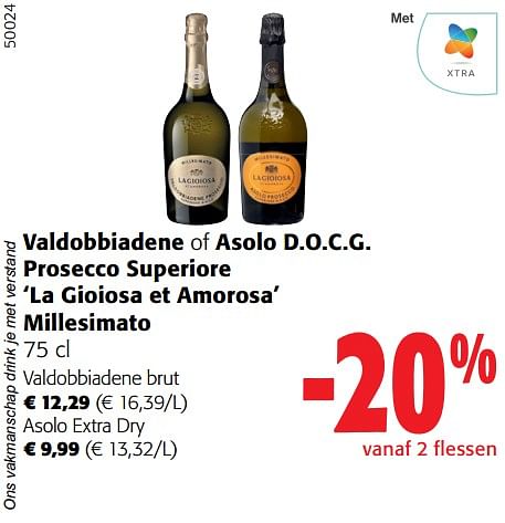 Schuimwijnen Anna perenna asolo prosecco superiore Promotie bij