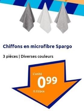 Promotions Chiffons en microfibre spargo - Spargo - Valide de 31/01/2024 à 06/02/2024 chez Action