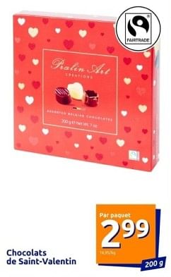 Promotions Chocolats de saint-valentin - Produit Maison - Action - Valide de 31/01/2024 à 06/02/2024 chez Action