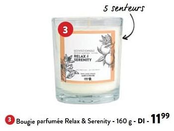 Promotions Bougie parfumée relax + serenity - Produit maison - DI - Valide de 31/01/2024 à 13/02/2024 chez DI