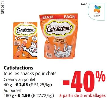 Promotions Catisfactions tous les snacks pour chats - Catisfactions - Valide de 31/01/2024 à 13/02/2024 chez Colruyt