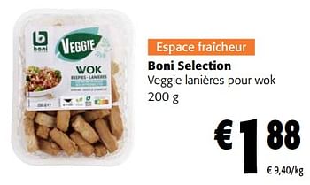 Promotions Boni selection veggie lanières pour wok - Boni - Valide de 31/01/2024 à 13/02/2024 chez Colruyt