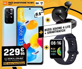 Promoties Xiaomi pack smartphone 11s nfc - Xiaomi - Geldig van 01/02/2024 tot 11/02/2024 bij Electro Depot