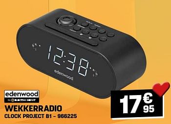 Promoties Edenwood wekkerradio clock project b1 - Edenwood  - Geldig van 01/02/2024 tot 11/02/2024 bij Electro Depot