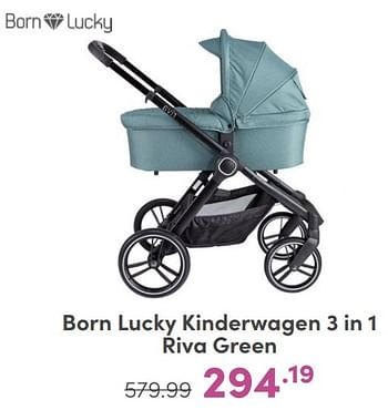 Promoties Born lucky kinderwagen 3 in 1 riva green - Born Lucky - Geldig van 04/02/2024 tot 10/02/2024 bij Baby & Tiener Megastore