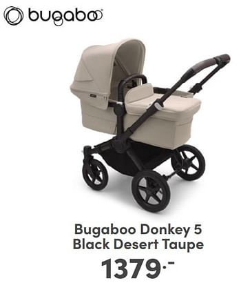Promoties Bugaboo donkey 5 black desert taupe - Bugaboo - Geldig van 04/02/2024 tot 10/02/2024 bij Baby & Tiener Megastore