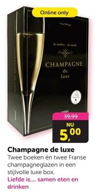 Promoties Champagne de luxe - Huismerk - Boekenvoordeel - Geldig van 03/02/2024 tot 11/02/2024 bij BoekenVoordeel