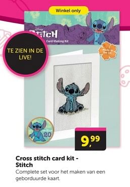 Promoties Cross stitch card kit - stitch - Huismerk - Boekenvoordeel - Geldig van 03/02/2024 tot 11/02/2024 bij BoekenVoordeel