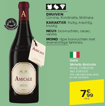 Promoties Italie veneto amicale rood 2018-2019 - Rode wijnen - Geldig van 31/01/2024 tot 13/02/2024 bij Carrefour Express