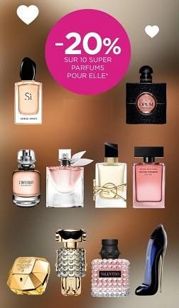 Promotions -20% sur 10 super parfums pour elle - Produit Maison - ICI PARIS XL - Valide de 01/02/2024 à 14/02/2024 chez ICI PARIS XL