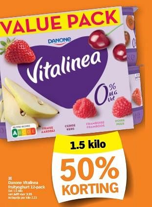 Promoties Danone vitalinea fruityoghurt - Danone - Geldig van 05/02/2024 tot 11/02/2024 bij Albert Heijn