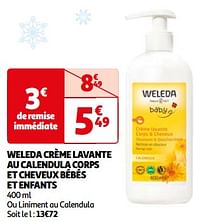 Weleda crème lavante au calendula corps et cheveux bébés et enfants-Weleda
