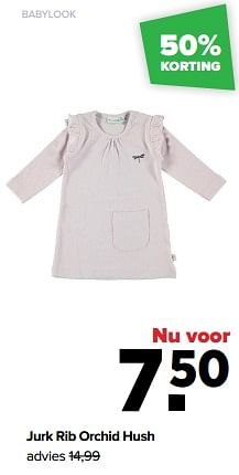 Promoties Babylook jurk rib orchid hush - Baby look - Geldig van 29/01/2024 tot 24/02/2024 bij Baby-Dump