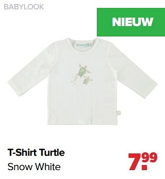 Promoties Babylook t-shirt turtle snow white - Baby look - Geldig van 29/01/2024 tot 24/02/2024 bij Baby-Dump