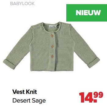 Promoties Babylook vest knit desert sage - Baby look - Geldig van 29/01/2024 tot 24/02/2024 bij Baby-Dump