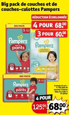 Promotions Big pack de couches-culottes baby dry taille 5 - Pampers - Valide de 06/02/2024 à 11/02/2024 chez Kruidvat