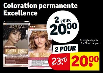 Promotions Coloration permanente excellence blond moyen - L'Oreal Paris - Valide de 06/02/2024 à 11/02/2024 chez Kruidvat