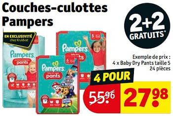 Promotions Couches-culottes pampers baby dry pants taille 5 - Pampers - Valide de 06/02/2024 à 11/02/2024 chez Kruidvat