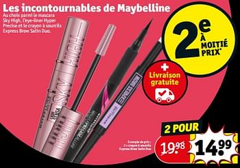 Promotions Crayon à sourcils express brow satin duo - Maybelline - Valide de 06/02/2024 à 11/02/2024 chez Kruidvat
