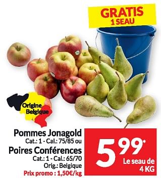 Promotions Pommes jonagold ou poires conférences - Produit maison - Intermarche - Valide de 06/02/2024 à 11/02/2024 chez Intermarche
