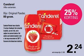 Promoties Canderel original poeder - Canderel - Geldig van 31/01/2024 tot 17/02/2024 bij De Online Drogist