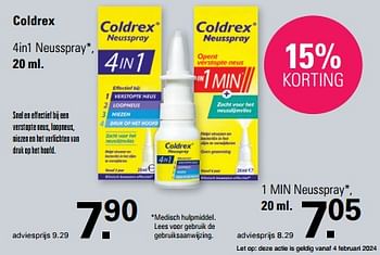 Promoties Coldrex 1 min neusspray - Coldrex  - Geldig van 31/01/2024 tot 17/02/2024 bij De Online Drogist