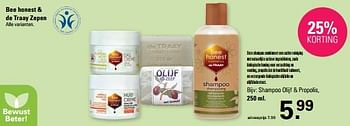 Promoties Shampoo olijf + propolis - Bee Honest - Geldig van 31/01/2024 tot 17/02/2024 bij De Online Drogist