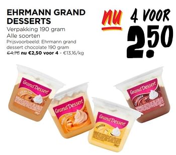 Promoties Ehrmann grand dessert chocolate - Ehrmann - Geldig van 07/02/2024 tot 13/02/2024 bij Jumbo