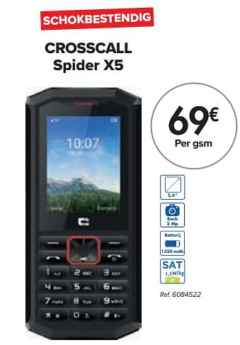 Promoties Crosscall spider x5 - Crosscall - Geldig van 01/02/2024 tot 29/02/2024 bij Carrefour