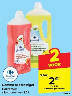 Promoties Allesreiniger citroen - Huismerk - Carrefour  - Geldig van 07/02/2024 tot 19/02/2024 bij Carrefour