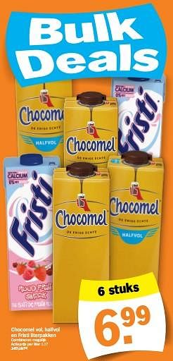 Promotions Chocomel vol, halfvol en fristi literpakken - Produit Maison - Albert Heijn - Valide de 05/02/2024 à 11/02/2024 chez Albert Heijn