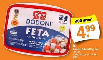 Promotions Dodoni feta - Dodoni - Valide de 05/02/2024 à 11/02/2024 chez Albert Heijn