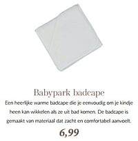 Babypark badcape-Huismerk - Babypark