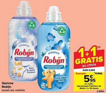 Promotions Adoucissant fraîcheur du matin - Robijn - Valide de 07/02/2024 à 14/02/2024 chez Carrefour