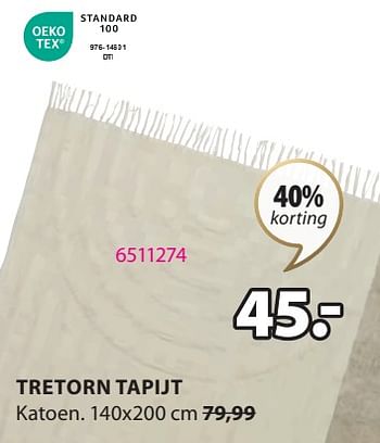 Promoties Tretorn tapijt - Huismerk - Jysk - Geldig van 01/02/2024 tot 03/03/2024 bij Jysk