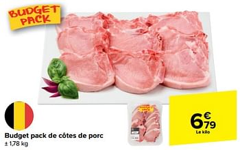Promotions Budget pack de côtes de porc - Produit maison - Carrefour  - Valide de 07/02/2024 à 19/02/2024 chez Carrefour