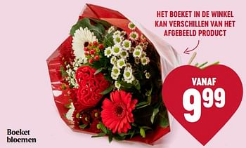 Promoties Boeket bloemen - Huismerk - Delhaize - Geldig van 08/02/2024 tot 14/02/2024 bij Delhaize