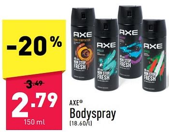 Promoties Bodyspray - Axe - Geldig van 12/02/2024 tot 17/02/2024 bij Aldi