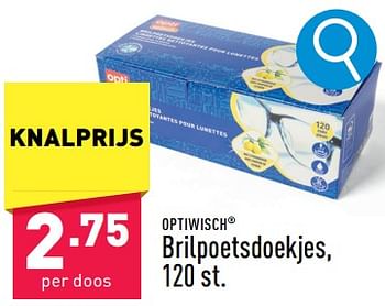 Promoties Brilpoetsdoekjes - Optiwisch - Geldig van 12/02/2024 tot 17/02/2024 bij Aldi