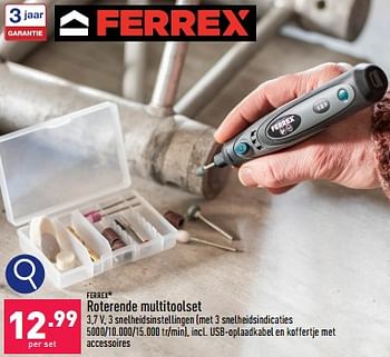 Promoties Ferrex roterende multitoolset - Ferrex - Geldig van 12/02/2024 tot 17/02/2024 bij Aldi